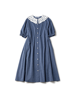 Dobby dot table cloth collar onepiece