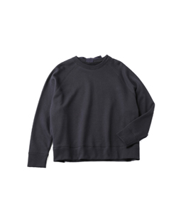 Fleece back ribbon sweatshirt