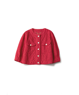 Eyelet lace military jacket