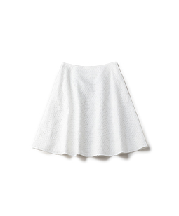 Eyelet lace flare skirt