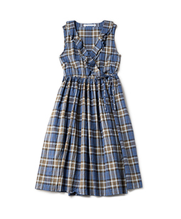 Madras check cache-coeur dress