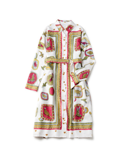 Bird’s scarf shirt dress