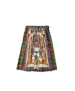 Merry melodies tartan check pleats skirt