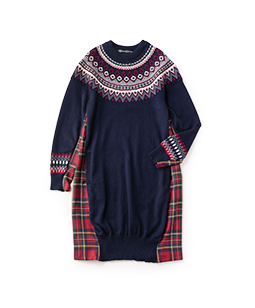 Fair Isle tartan check dress