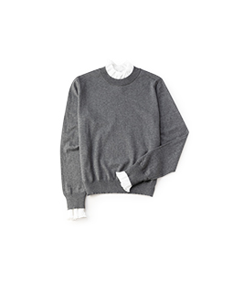 Pleats frill turtleneck sweater