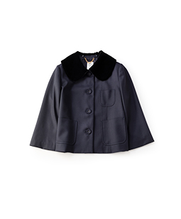 Worsted wool cape jacket