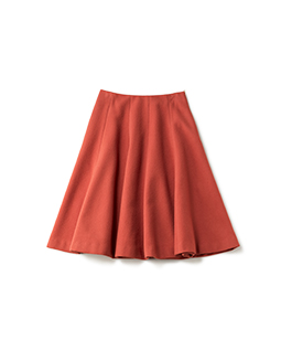 Lamb beaver gored skirt