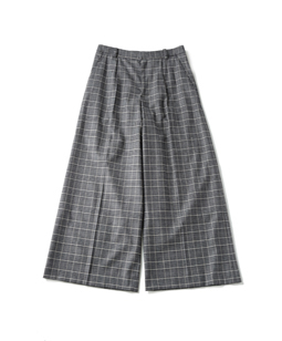 British check baggy pants