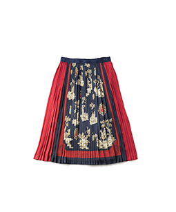 Queen's forest pleats skirt