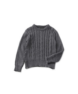 Bulkyyarn and mohair Fisherman sweater