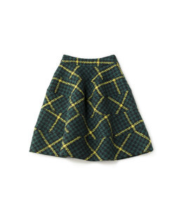 Roving check dirndl skirt