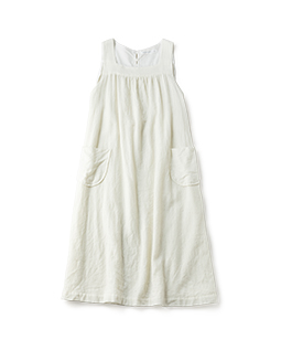 Wool gauze tablier dress