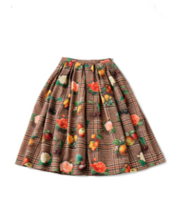 Fantasia Tweed cattle tuck skirt