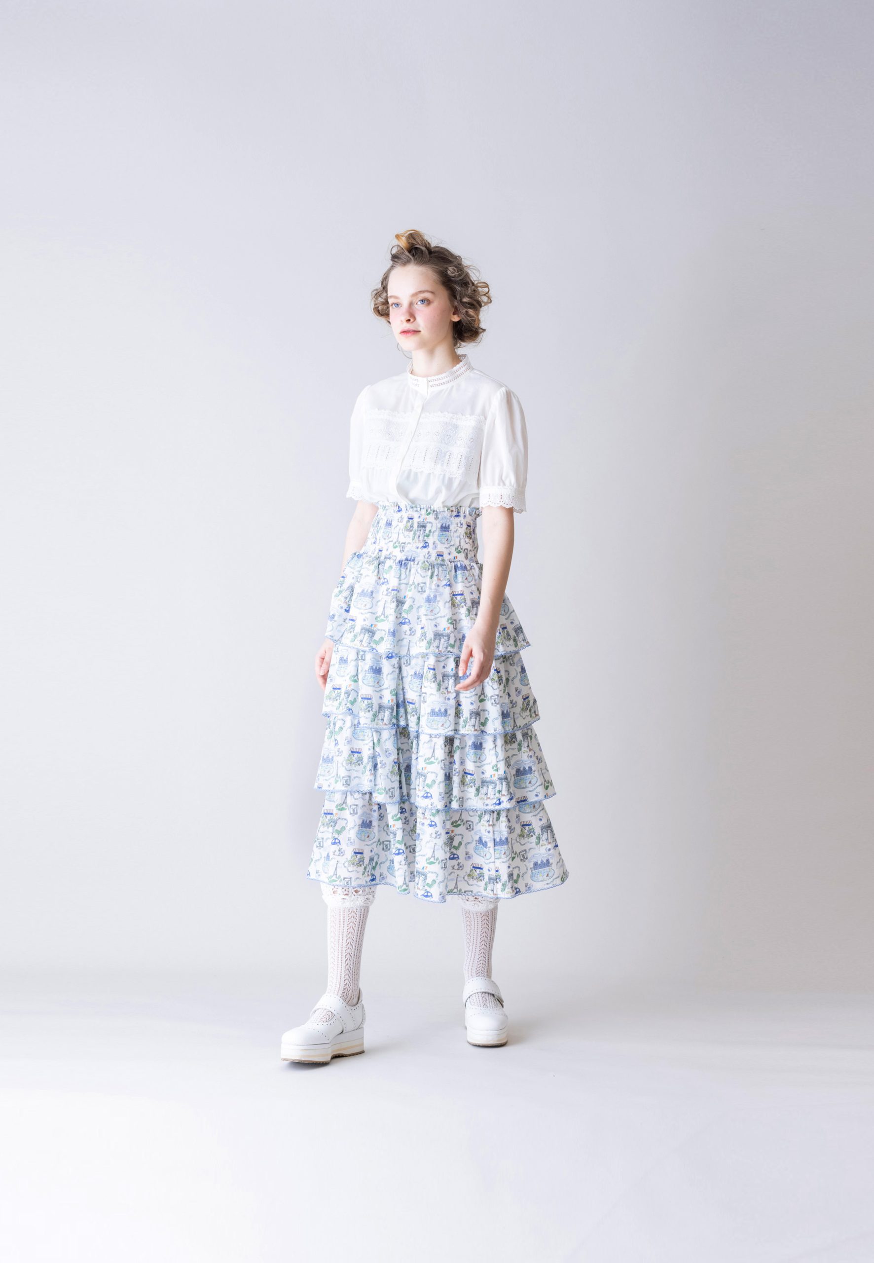 Jane marple 2023 ss Bonjour tiered dress