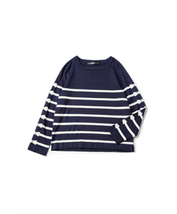 Ribbon border marine sweater