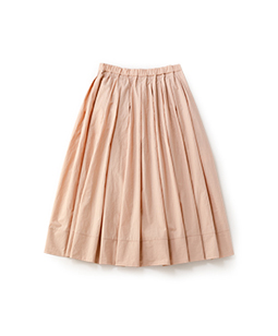 Cotton linen cloth quatre tuck skirt