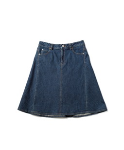 Slab denim 2face skirt