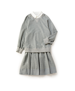 Compact fleece sweat dress