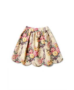 Flower Wallpaper scallop skirt