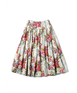 Flower Wallpaper triple tuck skirt