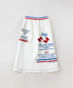 Anniversary ribbons embroidery skirt