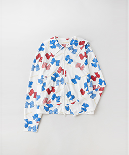 Anniversary ribbons zip-up blouson