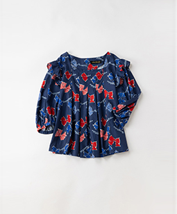 Anniversary ribbons tunic blouse