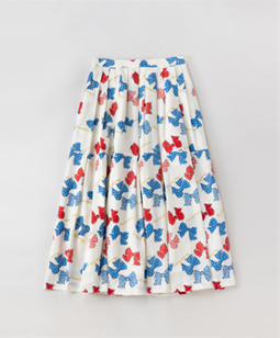 Anniversary ribbons double tuck skirt