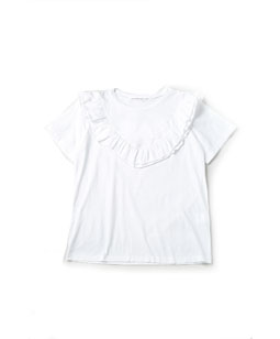 Soft T-cloth frill york T-shirt