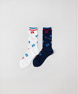 Anniversary ribbons crew socks