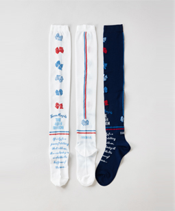 Anniversary ribbons over-knee socks