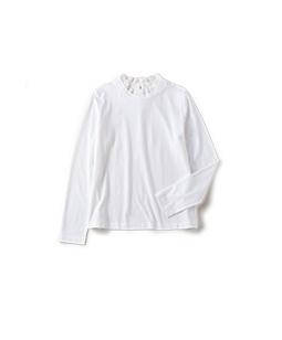 Soft T-cloth lace collar pullover