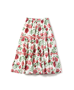 Climbing rose tiered skirt