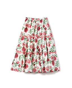 Climbing rose tiered skirt