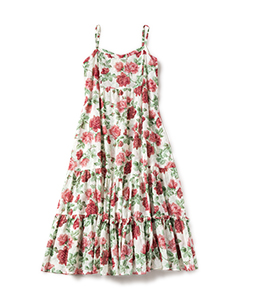 Climbing rose tiered dress