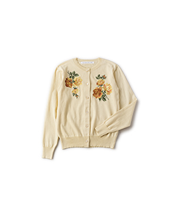 Climbing rose EMB cardigan