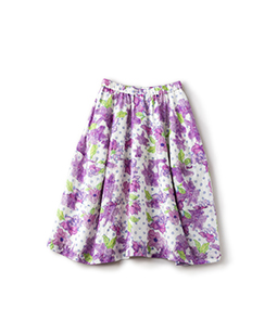 Water flower cocoon skirt