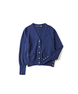 Side button V-neckline cardigan