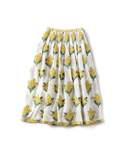 Mimosa jacquard long skirt