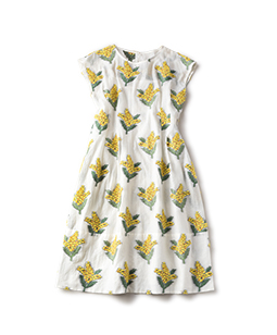 Mimosa jacquard tablier dress