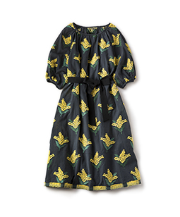 Mimosa jacquard smock dress