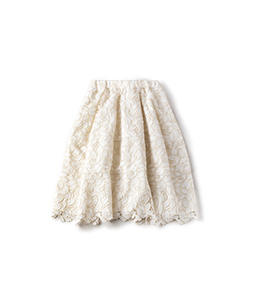 Leaf lace cocoon skirt