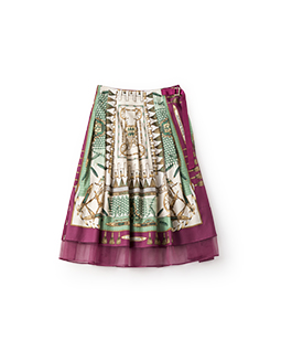 Maison d'artisan wrapped skirt