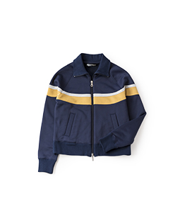 Blue bone-china EMB zip up