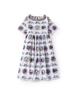 Blue bone-china tablier dress