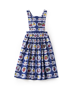 Blue bone-china apron skirt