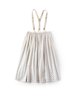 Vintage dot print peasant skirt
