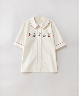 Regimental band blade-trim shirt