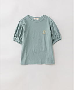 Chiffon T-cloth puffy sleeve pullover