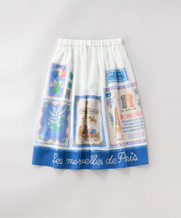 Les merveilles de Paris decoupage skirt
